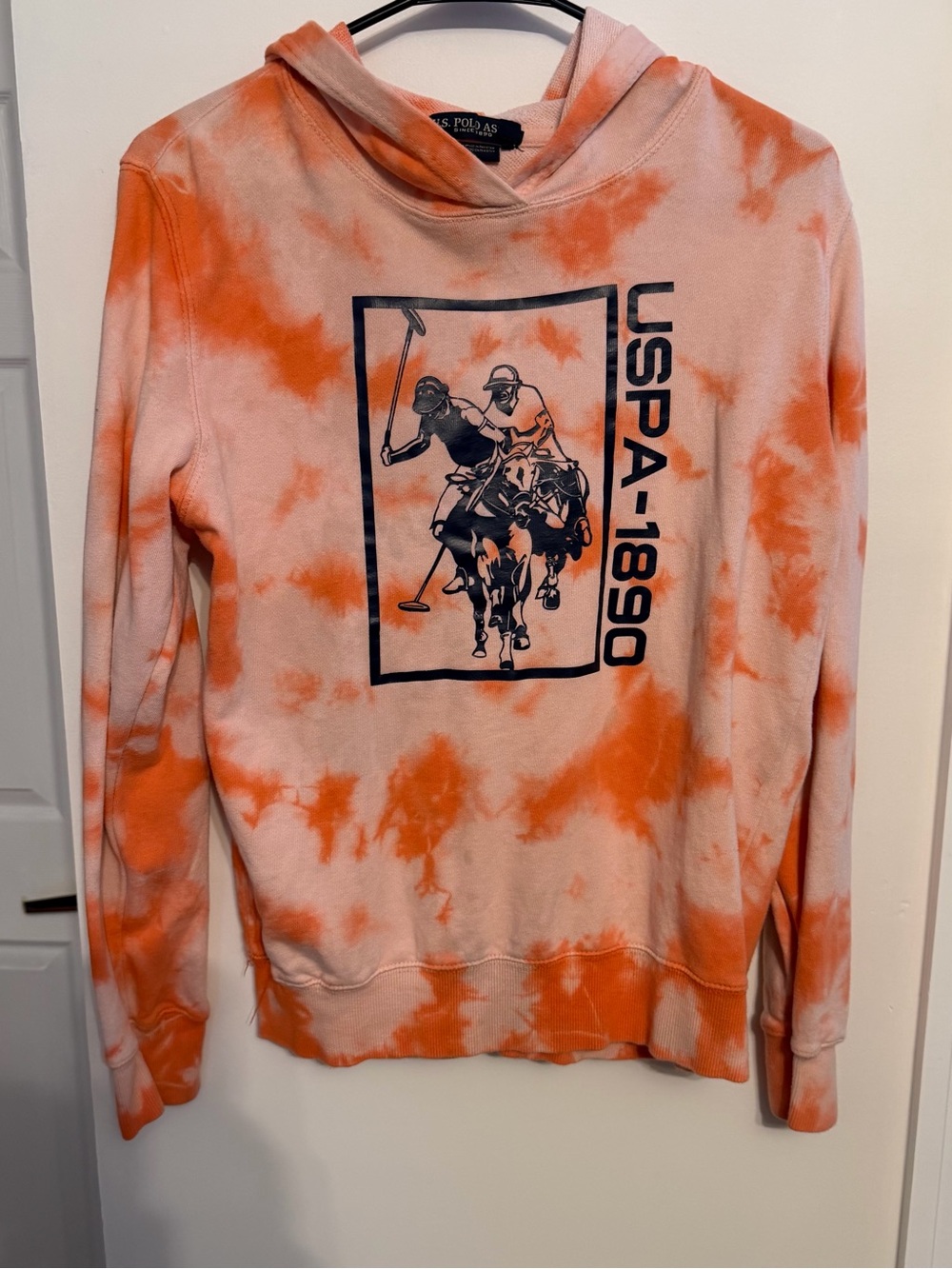 U.S. Polo Assn. Peach Tie-Dye‎ Pullover Hoodie